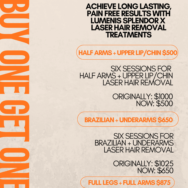 BOGO Half Arms+Upper Lip/Chin at Eclectic Aesthetics in White Plains, NY